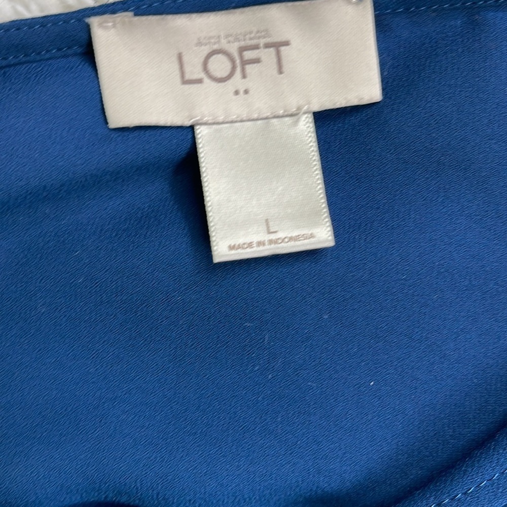 LOFT Long Sleeve Surplice blouse - Picture 7 of 8